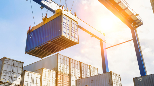 Loading Global Shipping Container