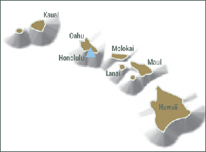 Map showing freight forwarding to Hawaii and how to ship from Hawaii to the mainland. Get shipping to Hawaii cost.