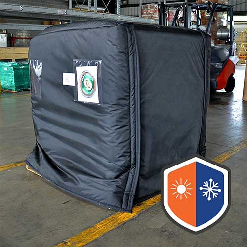 Protective industrial cover with weather shield