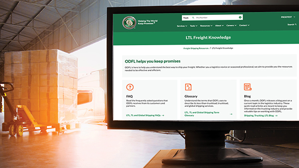 LTL Freight Knowledge Website Page